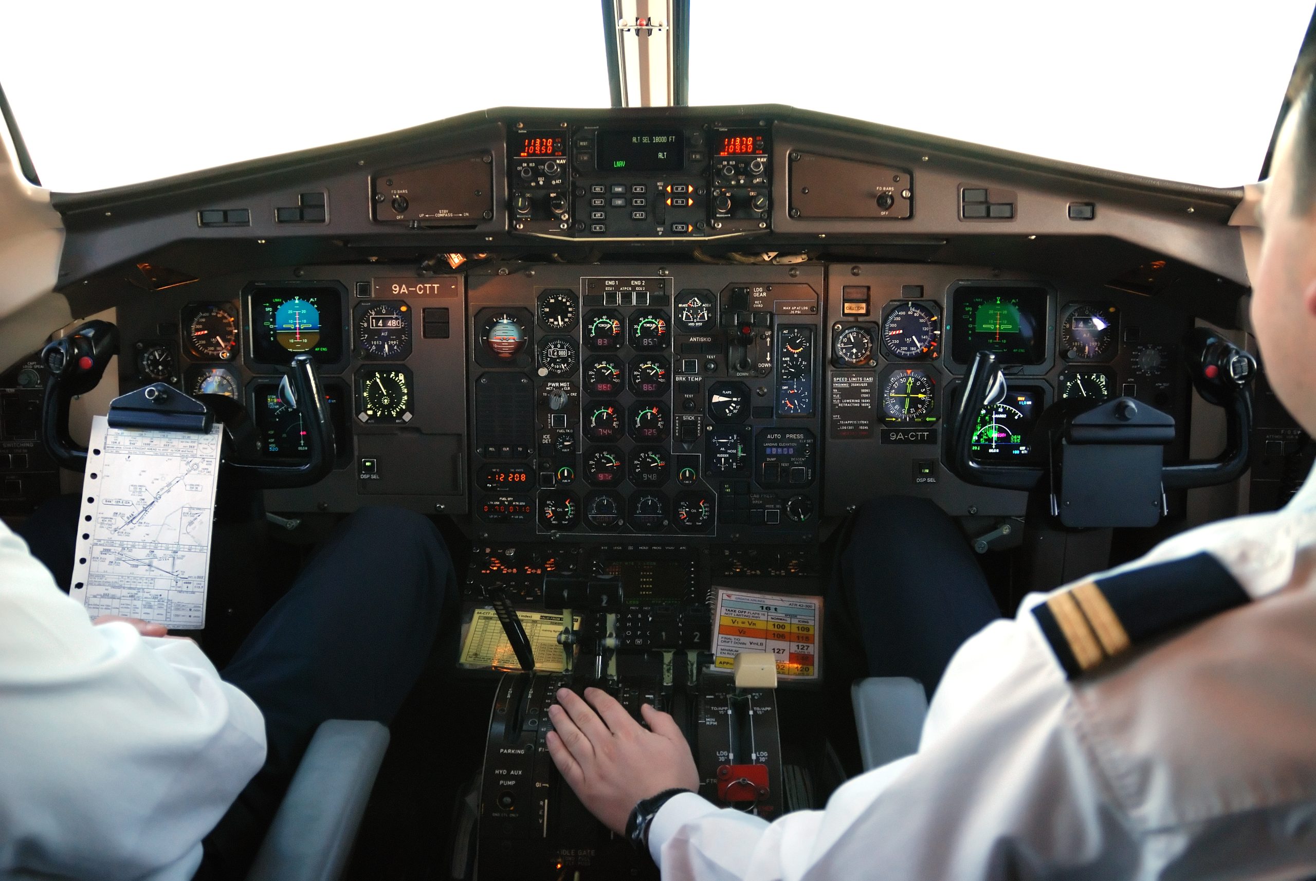 View from an airline cockpit